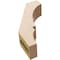 Ekena Millwork 3-inch W x 8-inch D x 12-inch H Balboa Rough Cedar Woodgrain TimberThane Knee Brace, Primed BRCUR03X08X12BOARCPR - alternate 2